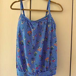 SWIM TOP - Tummy Control Blouse with Built-In Bra (Never Worn)